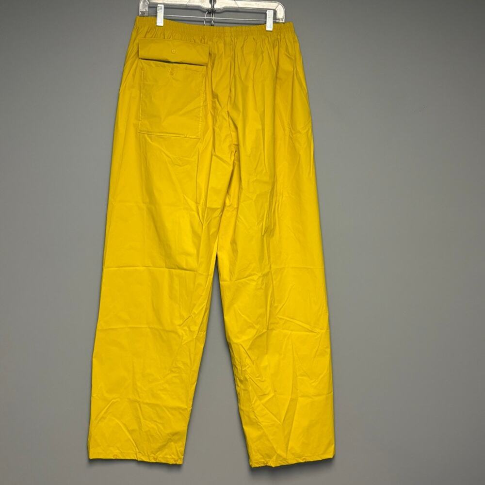 VTG L.L. Bean Yellow Gorpcore Camping Hiking Waterproof Rain Pants Mens Sz L - Picture 2 of 4